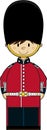 Cute Cartoon British Royal Guard Royalty Free Stock Photo