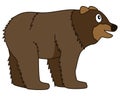 Cute Cartoon Brown Bear Forest Animal Royalty Free Stock Photo