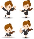 Cute cartoon businesswoman