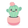 Cute cartoon cactus character