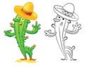 Cute cartoon cactus Royalty Free Stock Photo