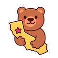 Cute cartoon California bear