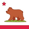 Cute cartoon California flag