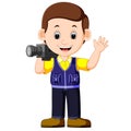 Cute cartoon a cameraman