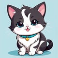 cute cartoon cat vector illustration