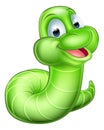 Cute Cartoon Caterpillar Worm Royalty Free Stock Photo