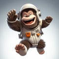 Playful Monkey In Space Suit: Photorealistic Renderings And Character Designs