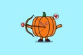 Cute cartoon character romantic cupid Pumpkin