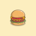 cute cartoon cheeseburger