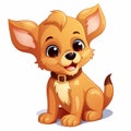 cute cartoon chihuahua dog vector illustration