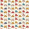 cute cartoon childish cars background tile