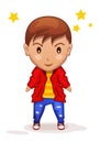 Cute cartoon children boy in vector