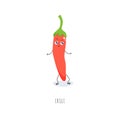 Cute cartoon chilli pepper.