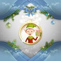 Cute cartoon of a Christmas elf Royalty Free Stock Photo