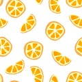 Cute cartoon citrus seamless pattern