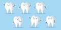 Cute cartoon clean tooth