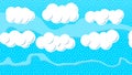 Cute Cartoon Clouds Animation and Blue Sky