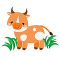 Cute cartoon cow. Farm animal character for babies and children design, prints Royalty Free Stock Photo