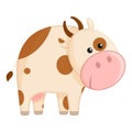 Cute cartoon cow illustration