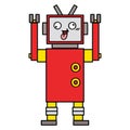 cute cartoon crazy robot