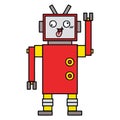 cute cartoon crazy robot