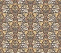 Abstract curly modern fantasy ornamental geometric seamless pattern