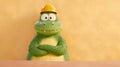 A Cute Cartoon Crocodile Construction Worker Royalty Free Stock Photo