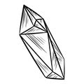 Cute cartoon crystal doodle image. Media highlights graphic symbol