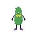 Cute cartoon cucumber illustration on a white background