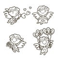 Cute cartoon cupids