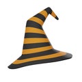 Cute cartoon 3d halloween hat. Witch hat. Halloween concept