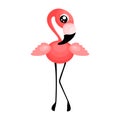 Cute cartoon dancing flamingo Royalty Free Stock Photo