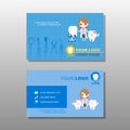 Cartoon dentist business card