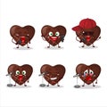 A Cute Cartoon design concept of chocolate love singing a famous song