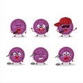 A Cute Cartoon design concept of grapes biscuit singing a famous song