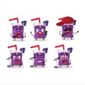 A Cute Cartoon design concept of grapes juice singing a famous song