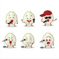 A Cute Cartoon design concept of slash of guava fruit singing a famous song Royalty Free Stock Photo