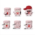 A Cute Cartoon design concept of strawberry marshmallow singing a famous song Royalty Free Stock Photo