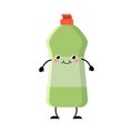 Cute cartoon detergent character vector illustration isolated on