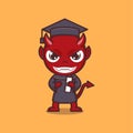 cute devil graduated Royalty Free Stock Photo