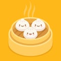 Cute cartoon Dim sum Royalty Free Stock Photo