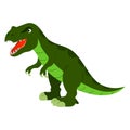 cute cartoon dinosaur baby tyrannosaurus in an egg. vector isolated on a white background. Royalty Free Stock Photo