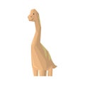 Cute cartoon dinosaur character, Jurassic period animal vector Illustration