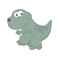 Cute Cartoon Dinosaur Royalty Free Stock Photo