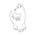 Cute Cartoon Dinosaur icon Royalty Free Stock Photo