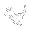 Cute Cartoon Dinosaur icon Royalty Free Stock Photo