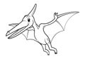 Cute cartoon dinosaur Pteranodon character Royalty Free Stock Photo