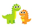 Cute cartoon dinosaurs