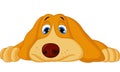 Cute cartoon dog lying down