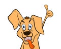 Cute cartoon dog with.